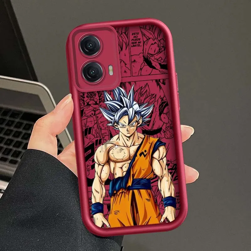 D-Dragon Ball Goku Gohans لموتورولا موتو إيدج G85 G54 G35 G34 G32 E22 E14 G04 50 5G العين سلم جراب هاتف