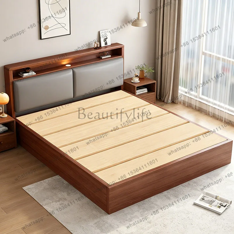 FG Floor Wooden Bed Bedroom Children Modern Luxury Double Baby Design Sleeping Bed Princess Letto Matrimoniale Hotel Furniture