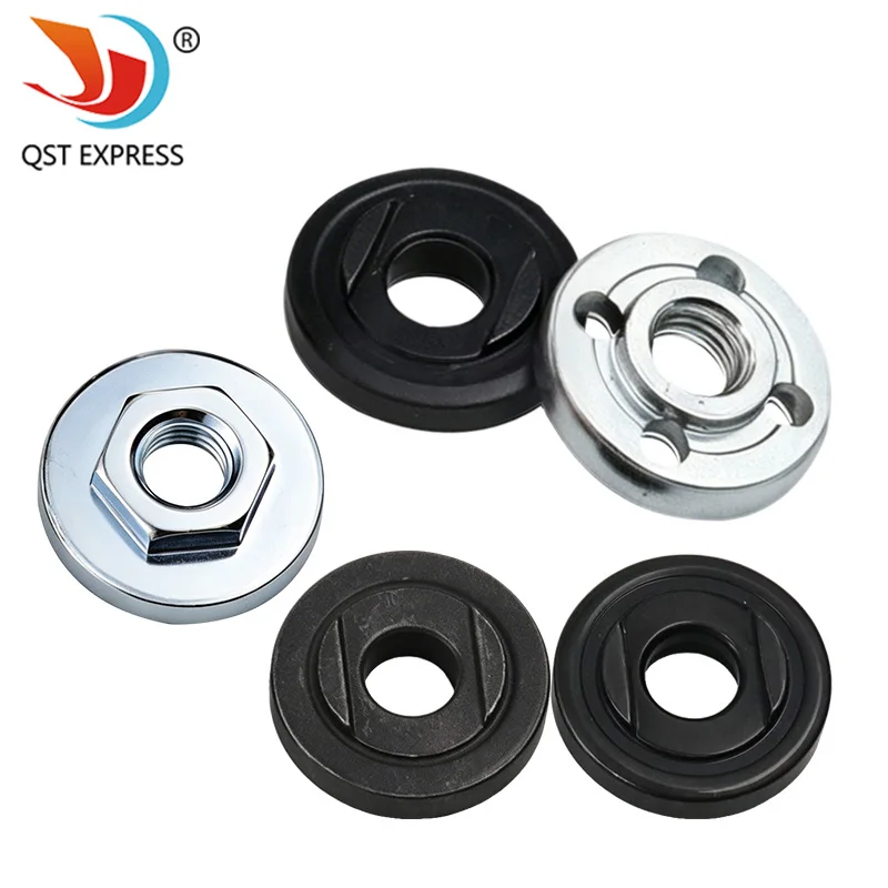 M10 Thread Replacement Angle Grinder Metal Pressure Plate Inner Outer Flange Nut Set Tools for 10mm Spindle Thread