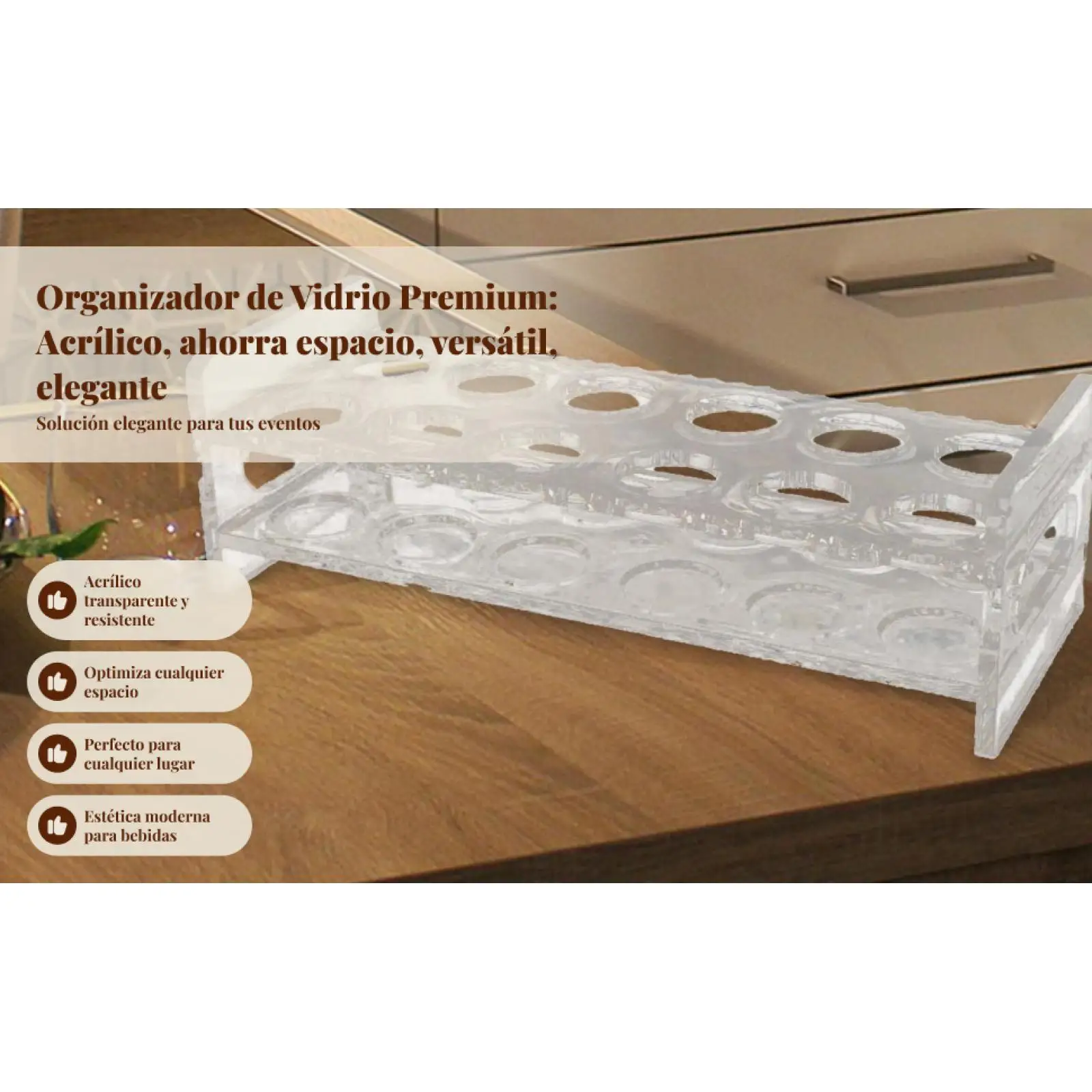 Clear Shot Cup Holder Acrylic Barware Organizer Rack for Home Bar Party Serving Tray and Liquor Display