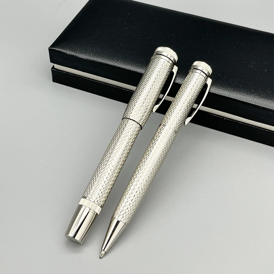 MB 1912 Inheritance Series Black Silver Metal Rollerball Pen Office School Stationery Writing Ballpoint With Serial Number