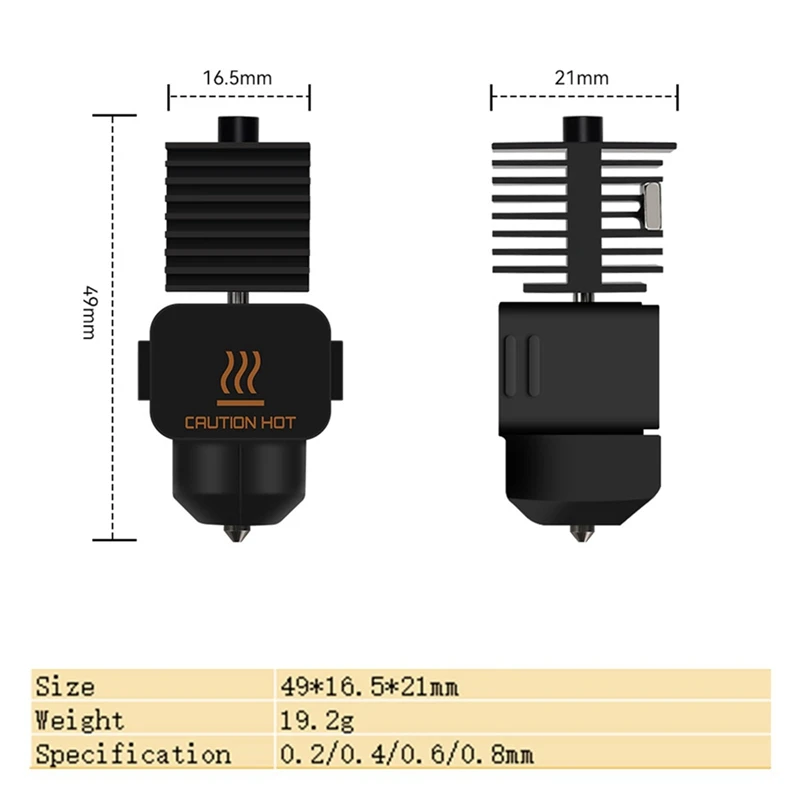 Комплект ABJI-Hotend для Bambu-Lab A1/A1 Mini, запасные части для 3D-принтера, печатающая головка для мини- 3D-принтера Bambu-Lab A1/A1