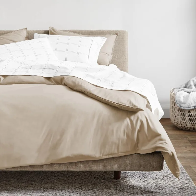 

100% Organic Cotton Sateen Duvet Cover Set - Smooth Sateen Weave - Warm & Luxurious - Duvet Cover