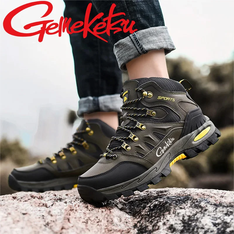 

Winter Large Size High Top Sports Shoes Breathable Hiking Shoes Outdoor Camping Casual Shoes Waterproof Anti Slip Fishing Shoes