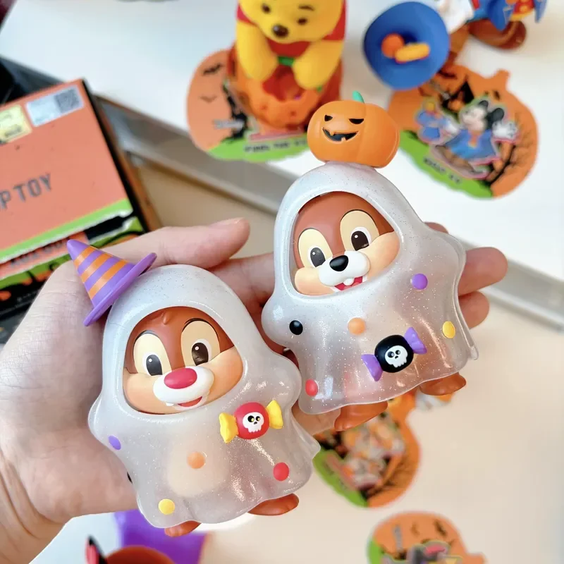 Новая подлинная серия Disney Halloween Night, стежка Винни-Пух, глухая коробка, милое украшение для рабочего стола, загадочная коробка, куклы, игрушки, подарки