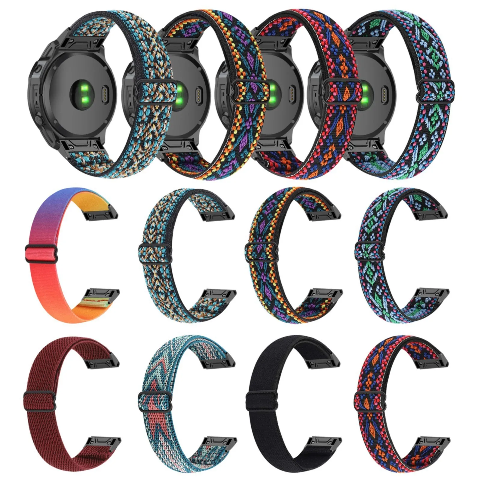 Регулируемый эластичный нейлоновый ремешок, подходит для Garmin Fenix 7s 20 мм, сменный ремешок для часов, модные аксессуары для умных часов