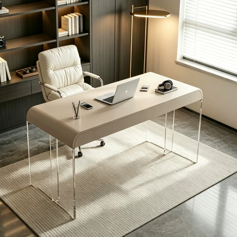 Modern Acrylic Executive Office Desk Work Study Table Room Desks Minimalist Workstation Reading Furniture Office Desks
