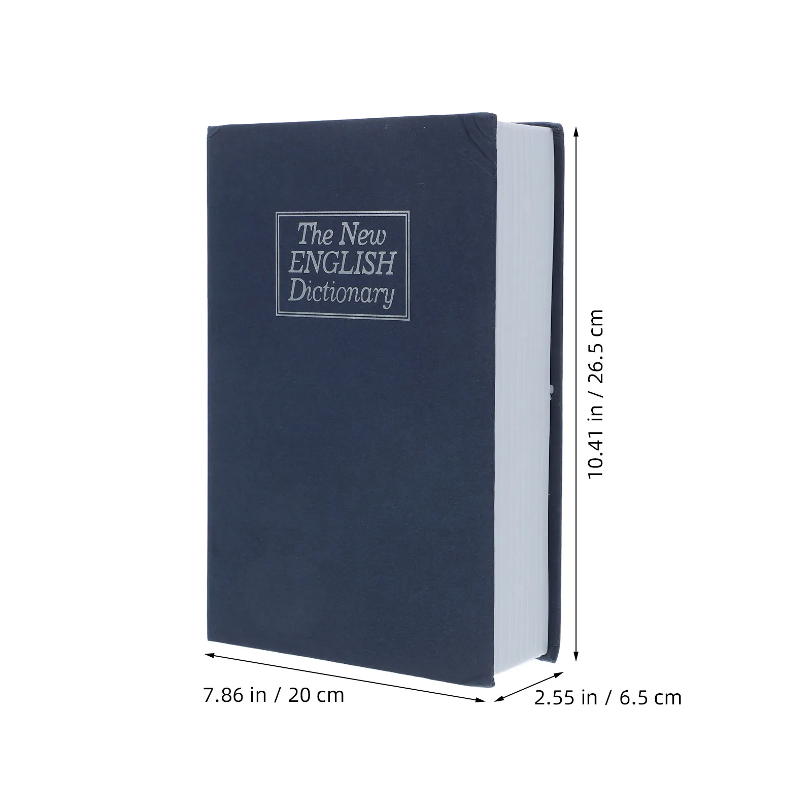 Book-Style Hidden Lock Box with Mechanical Password Lock – Blue Faux Leather Secret Storage for Cash, Jewelry & Keys