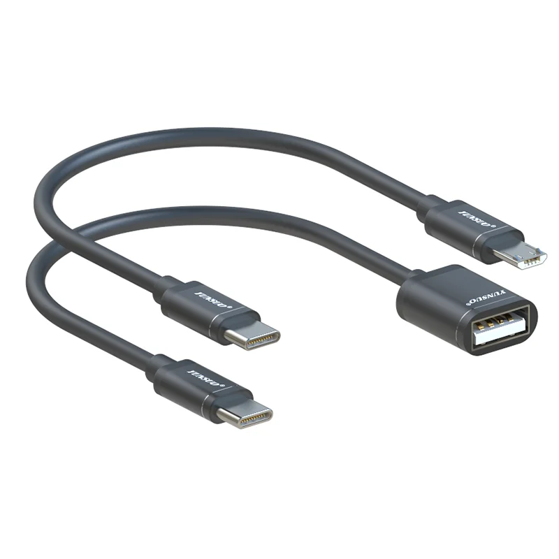عالية الجودة USB نوع C (USB-C) إلى مايكرو USB ذكر مزامنة تهمة OTG شاحن كابل الحبل محول المحمولة قصيرة كابل 10 سنتيمتر 50 سنتيمتر