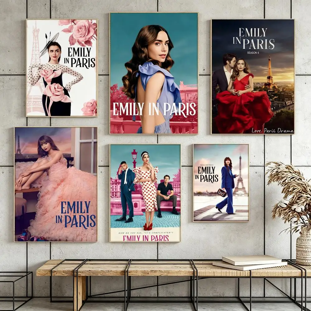 Series Emily in Paris Poster Poster HD Printing  Minimal Industrial Style Wall Art Home Decor For Bedroom Living Room Gift