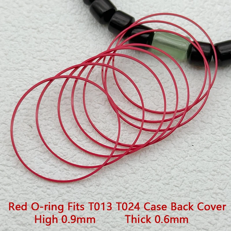 2/5 PCS Red Washers O-ring 25–40 mm  Suitable For Watch Back T035 T013 T024 Models Waterproof O-ring Replacement Part
