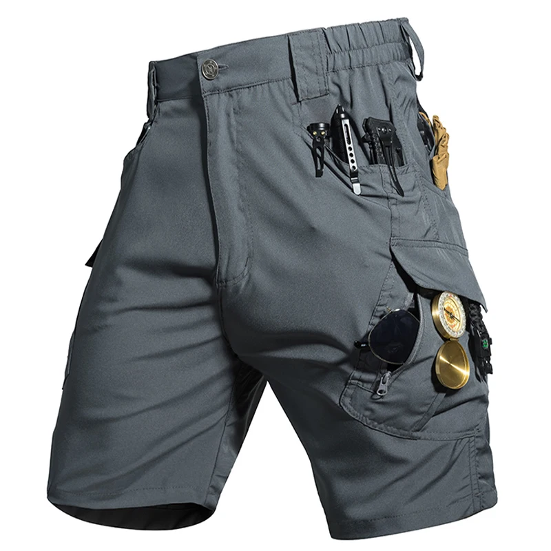 

Мужские летние короткие брюки-карго, тактические, военные, для фитнеса, пешего туризма, кемпинга, альпинизма, велоспорта, бега, повседневная спортивная одежда