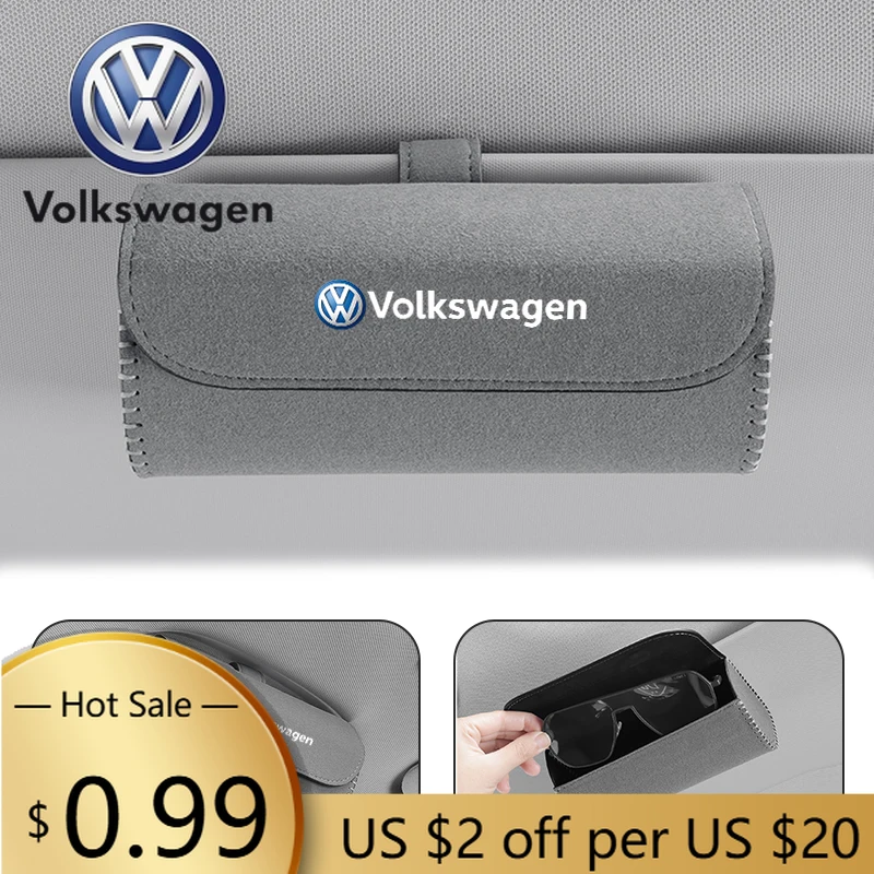 

Держатель для очков и карт для автомобиля Volkswagen VW, крепление на солнцезащитный козырек, многофункциональный держатель для VW Volkswagen Golf P