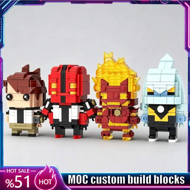 818 PCS Cartoon Game Characters Brickheadz Set Model Custom Building Blocks Educational Assembly Birthday Home Collection Gifts