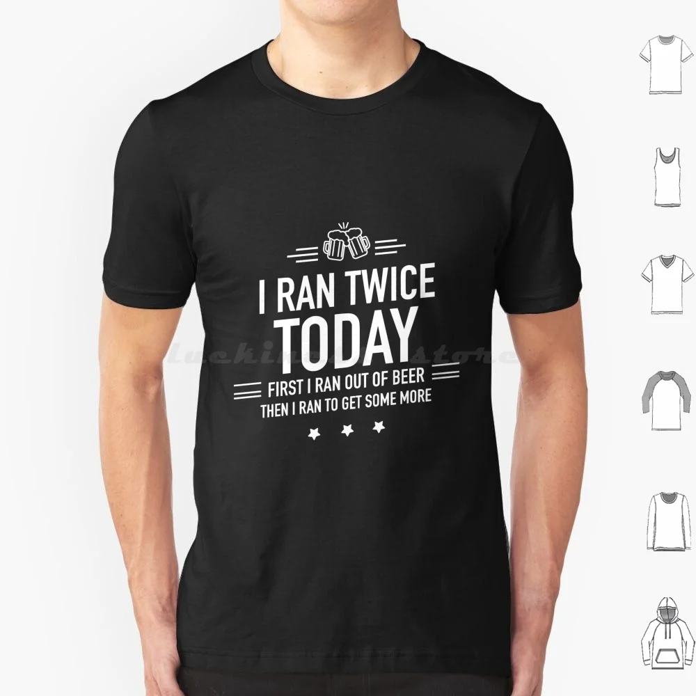 I Ran Twice Today For Beer T Shirt Cotton Men Women Diy Print Byfab Beer Hydro Draught Beer Glass Motivational Quotes Running