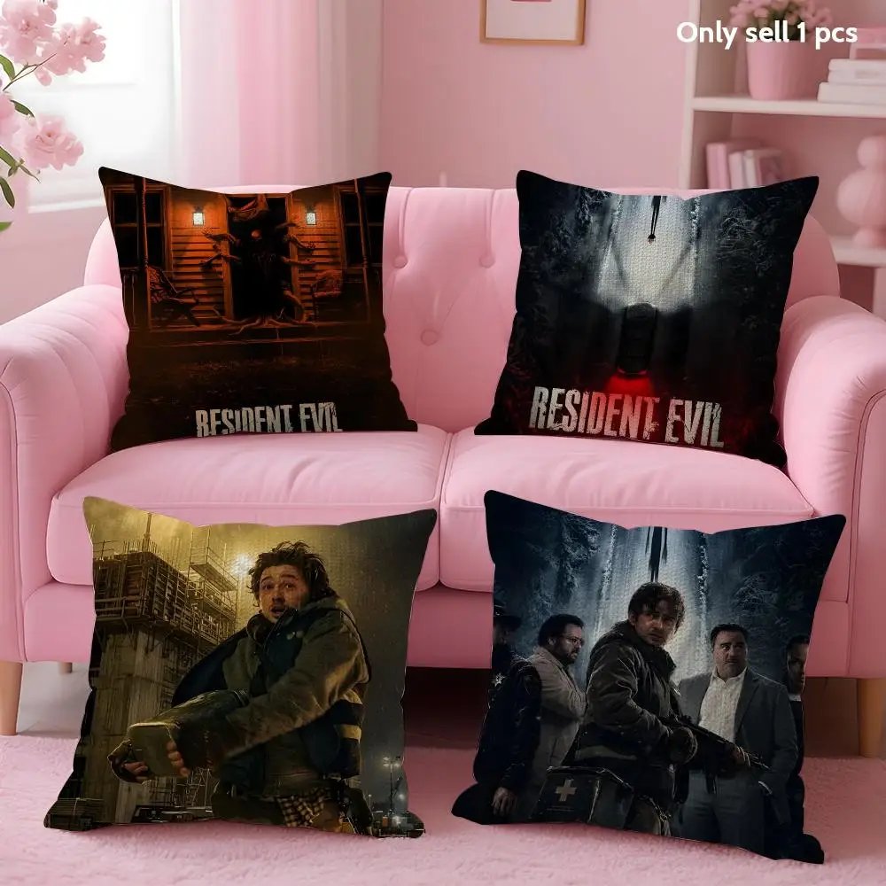 R-Resident Evil 2026 Movie Cushion Cover Decorative Linen Throw Pillow Case Soft For Bed Sofa Car Home Decor