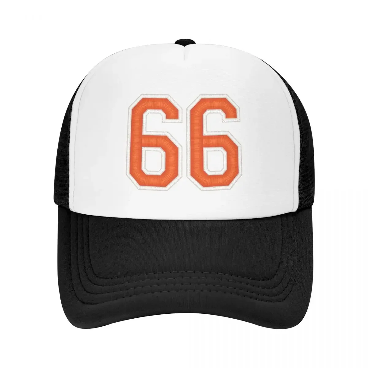 Sports Number 66 Jersey Sixty Six Orange Baseball Cap fishing hat Visor Gentleman Hat |-F-| For Girls Men's