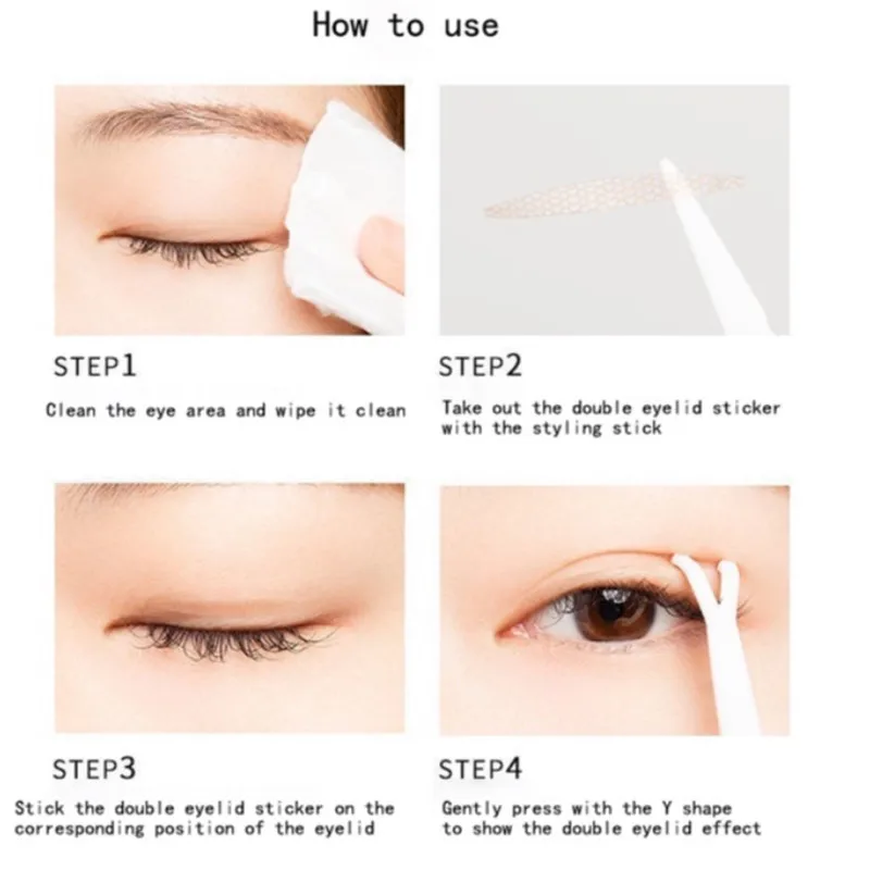 3 Boxes U N N Y Eyelid Tape Sticker Invisible Double Eyelid Paste Stripe Self-adhesive Natural Bigger Eyes Makeup Tool