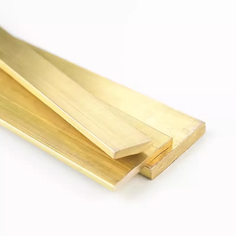 Length 500mm H62 Brass Bar Plate Flat Strip Rod Row Square Sheet Home DIY Metal Thickness3/4/5/10mm Zero Cutting Customization