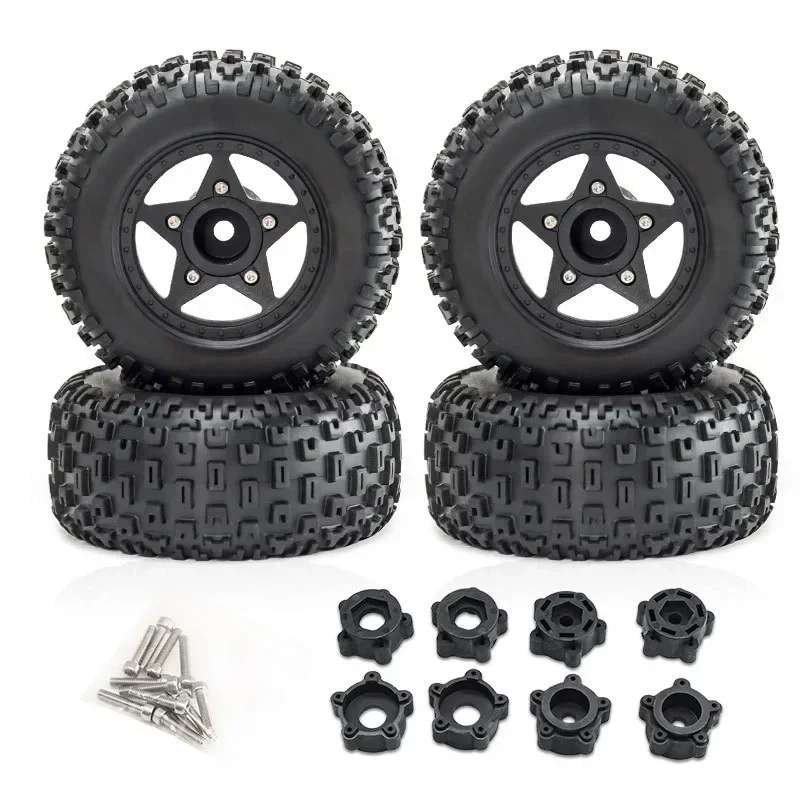 4 Stuks 109mm 1/8 1/10 voor Korte Cursus Vrachtwagen Band met 12mm 14mm 17mm Wiel Hex