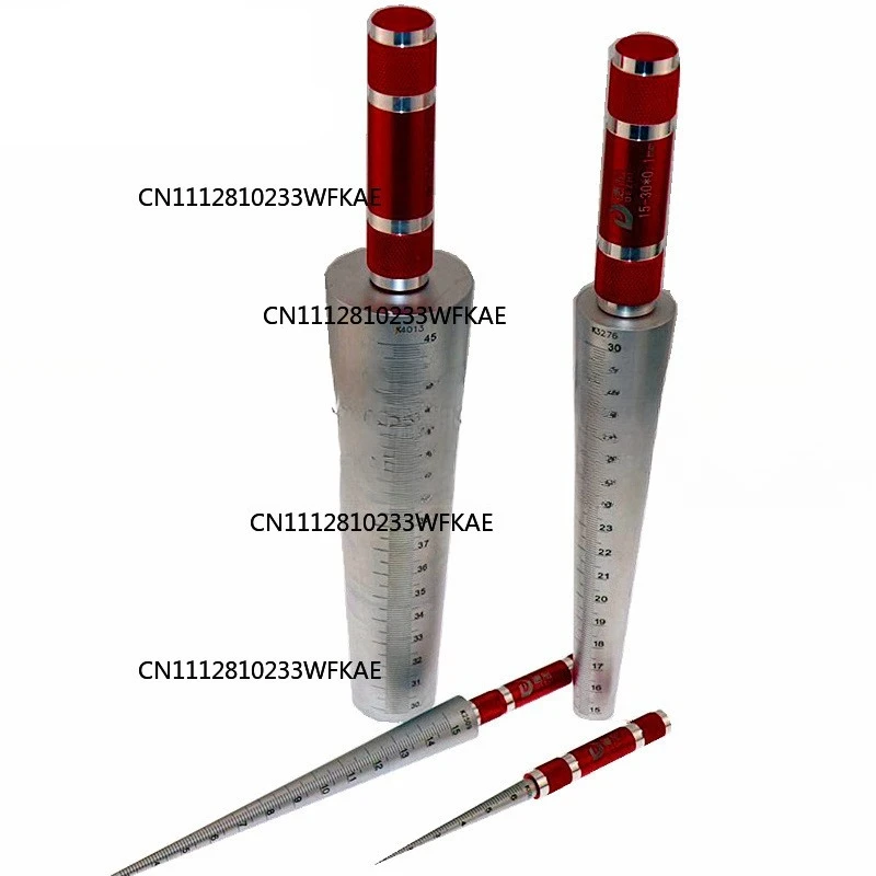Conical Feeler Gauge Taper Cone Cylinder Gauge 1-6.5mm 3-15mm 15-30mm 30-45mm for Measuring Hole Size Diameter Taper Gauge