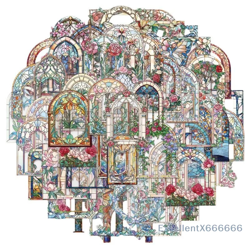 50 stuks vintage bloemensticke - Art Craft Notebook recensie en prijs