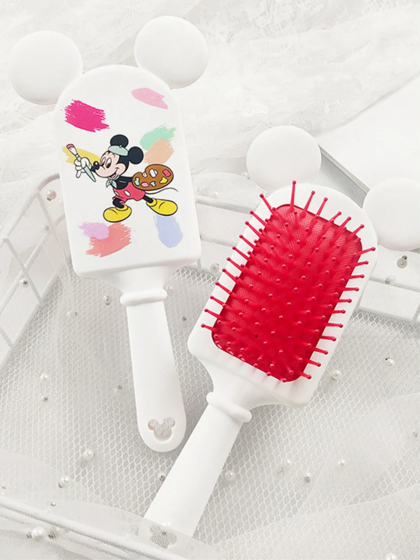 1 unidad de peines de masaje con cojín de Mickey Mouse Minnie, peine de dibujos animados, cepillo para el pelo, herramienta de peluquería, regalos de fiesta