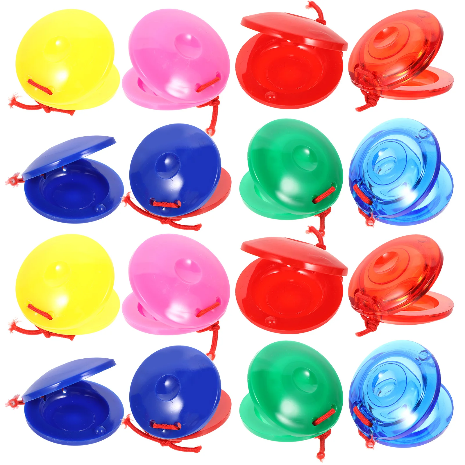 

24 Pcs Colorful Dance Board Bright Castanets Kids Musical Instruments Rhythm Education Hand Coordination Toys Plastic Percussion