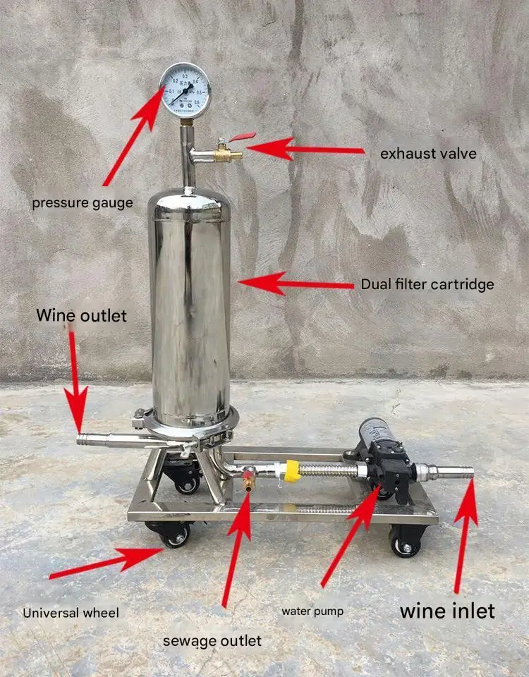 Small Household Commercial Use with Odor & Impurity Removal Stainless Steel Brewing Equipment Liquor Filter Aging Machine