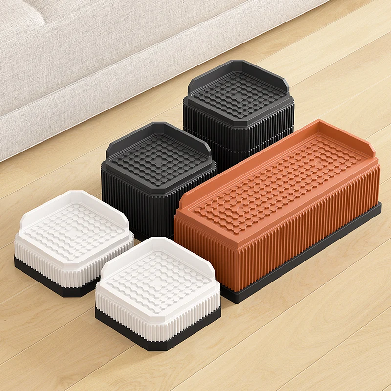 Tisch- und Möbelerhöhungsset: Stapelbare, rutschfeste und feuchtigkeitsbeständige Höhenverstärker für Schreibtisch, Sofa, Tischbeine