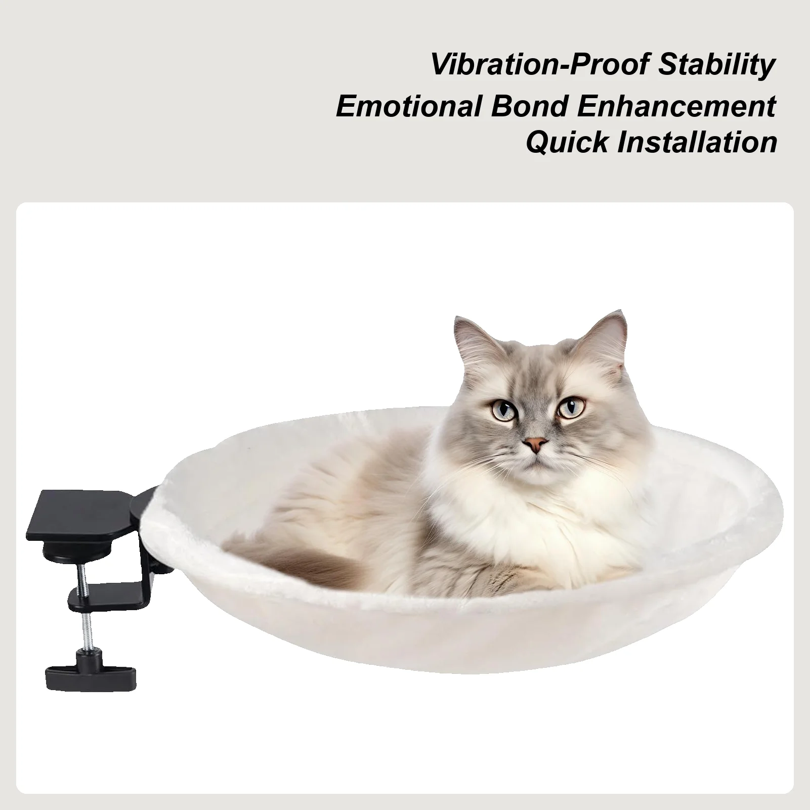 

Письменная кровать для кошек, нескользящий гамак для котенка, поддерживает до 50 фунтов, нескользящая настольная кровать для кошек для гостиной, спальни, рабочего места, балкона