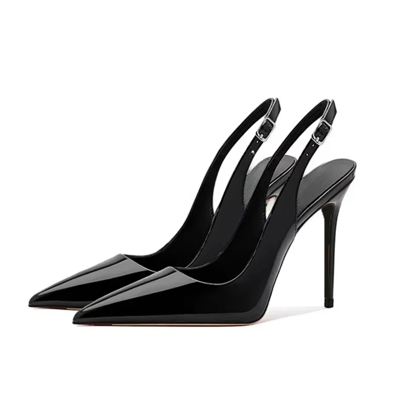 Zapatos sexis De tacón súper alto para Mujer, sandalias con punta estrecha, zapatos De tacón elegantes con talón descubierto para verano, vestido De tendencia para Mujer De Zapatillas