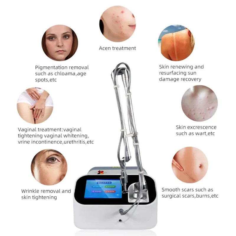 Portable Co2 Fractional Acne Scar Removal Vagina Tighting Pigment Removal Skin Resurfacing Machine For Wrinkle Removal