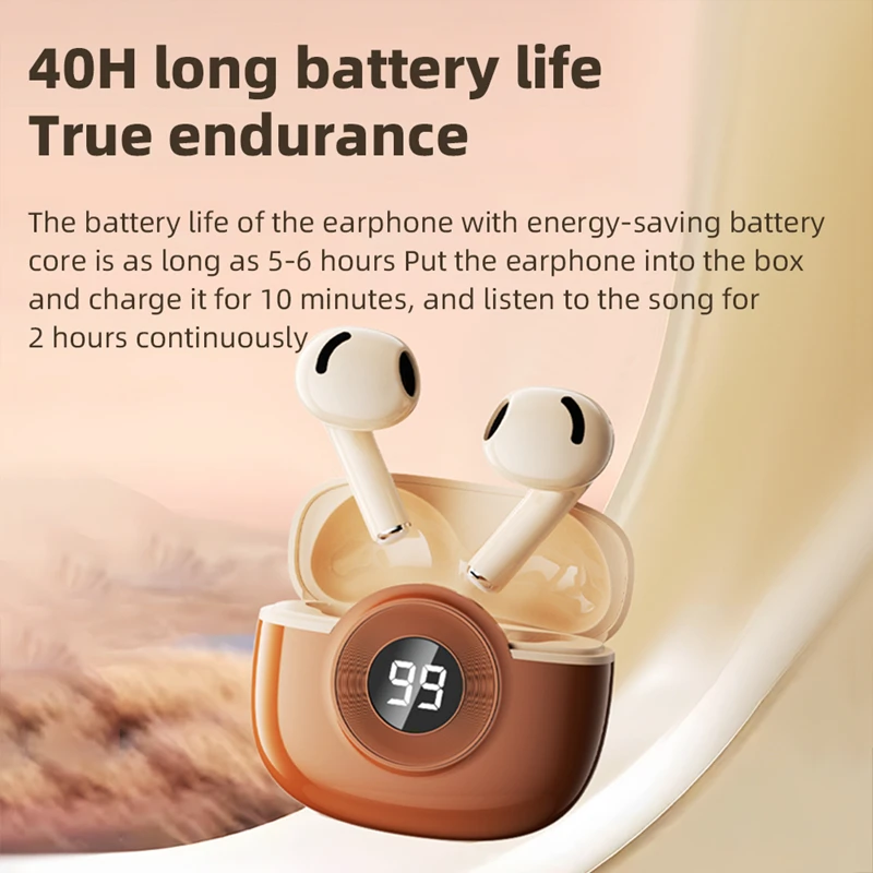 K54 Wireless Bluetooth Earphones Long Range Bluetooth 5.4 Sports Digital Display Universal Bluetooth Earphones For Sports Work