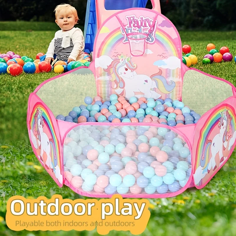 Unicorn Ball Pit for Kids Pink Blue Breathable Mesh Indoor Outdoor Play Pool Toy No Balls Birthday Christmas Gift Boys Girls