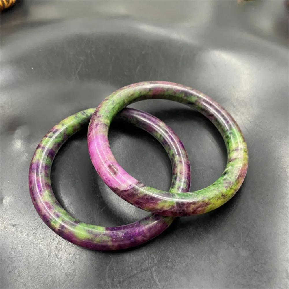 Peach Blossom Jade Colored Jade Round Bracelet Young Model Jade Bracelet bangle bangles for women Noble temperament and fashion