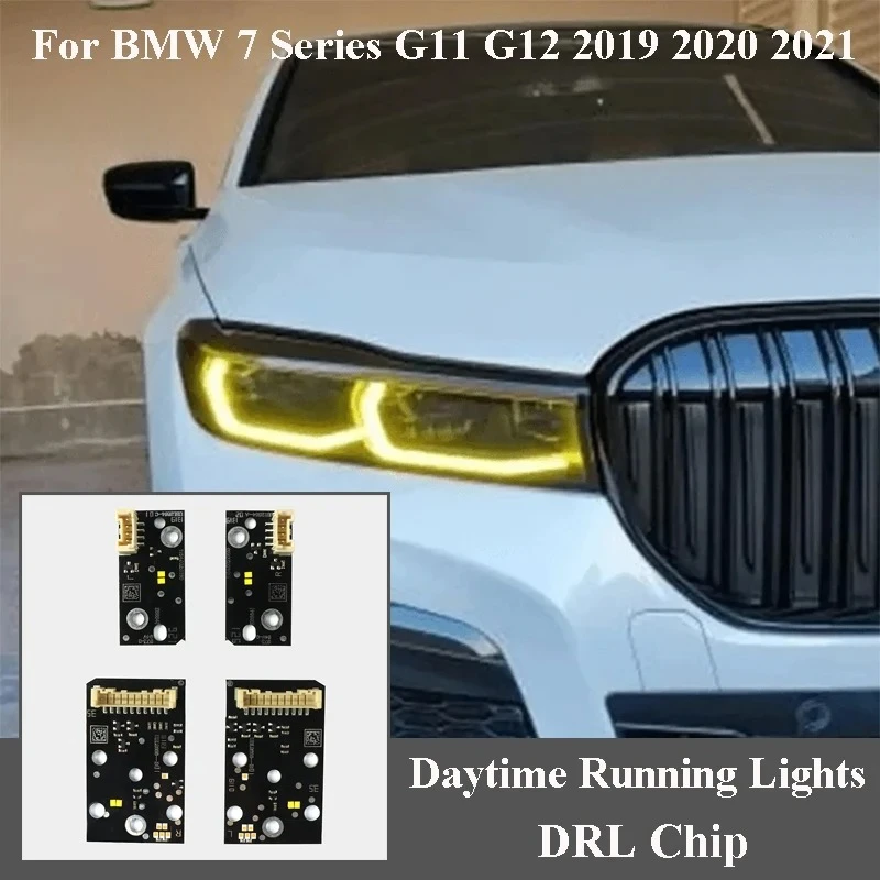

Платы DRL Angel Eyes для BMW G11 G12 7 серии LCI 730i 730d 740d 740i/Li 750i 745Le, модули светодиодных фар, чип желтого цвета
