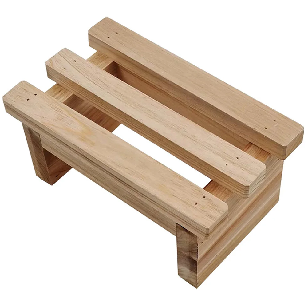 

Small Wooden Stool Household Step Bench Practical Wear Resistant Step Stool for Bathroom Kitchen Living