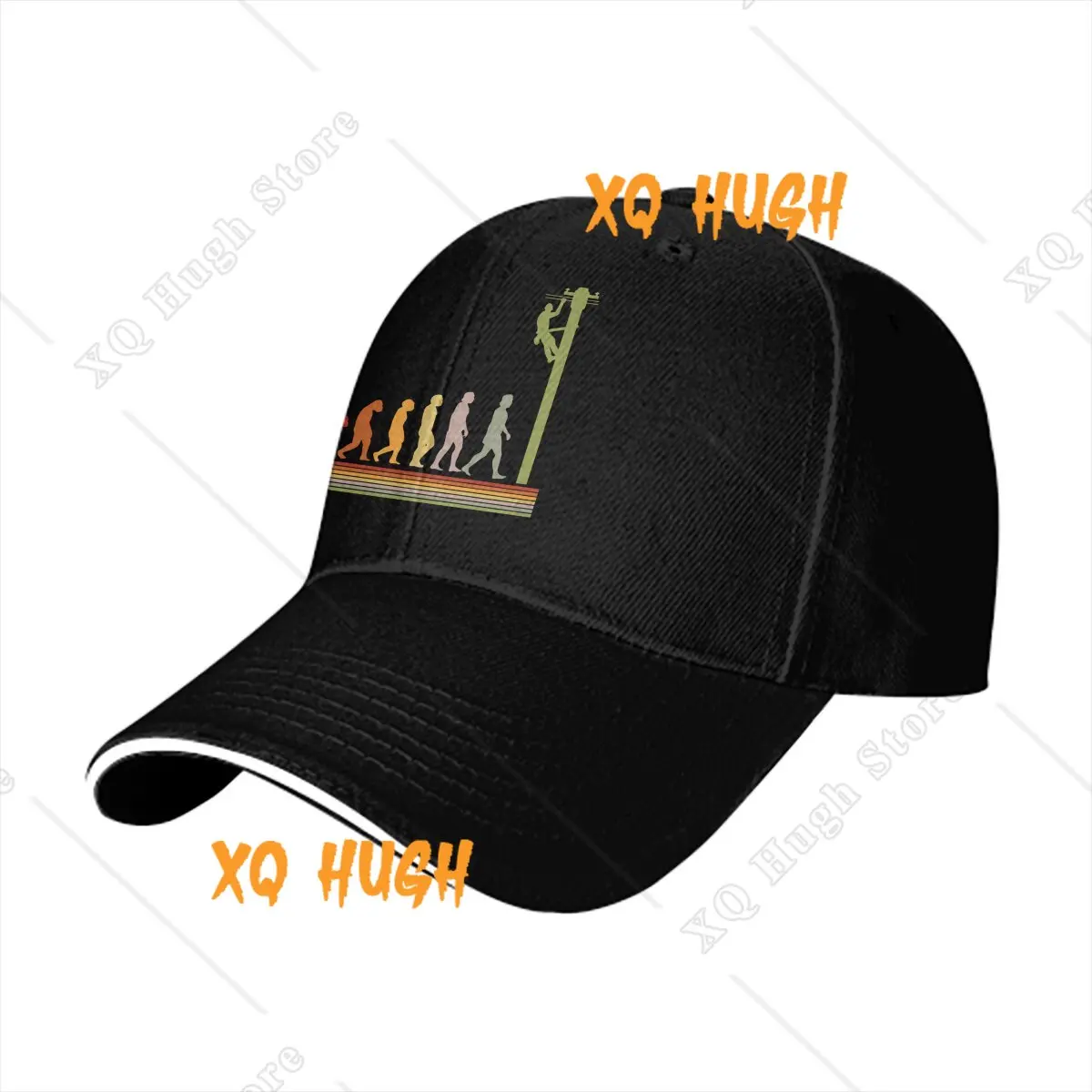 Electrical Engineering Electricity Multicolor Hat Peaked Women's Cap Evolution Of Lineman Electrician Lineworker Protection Hats