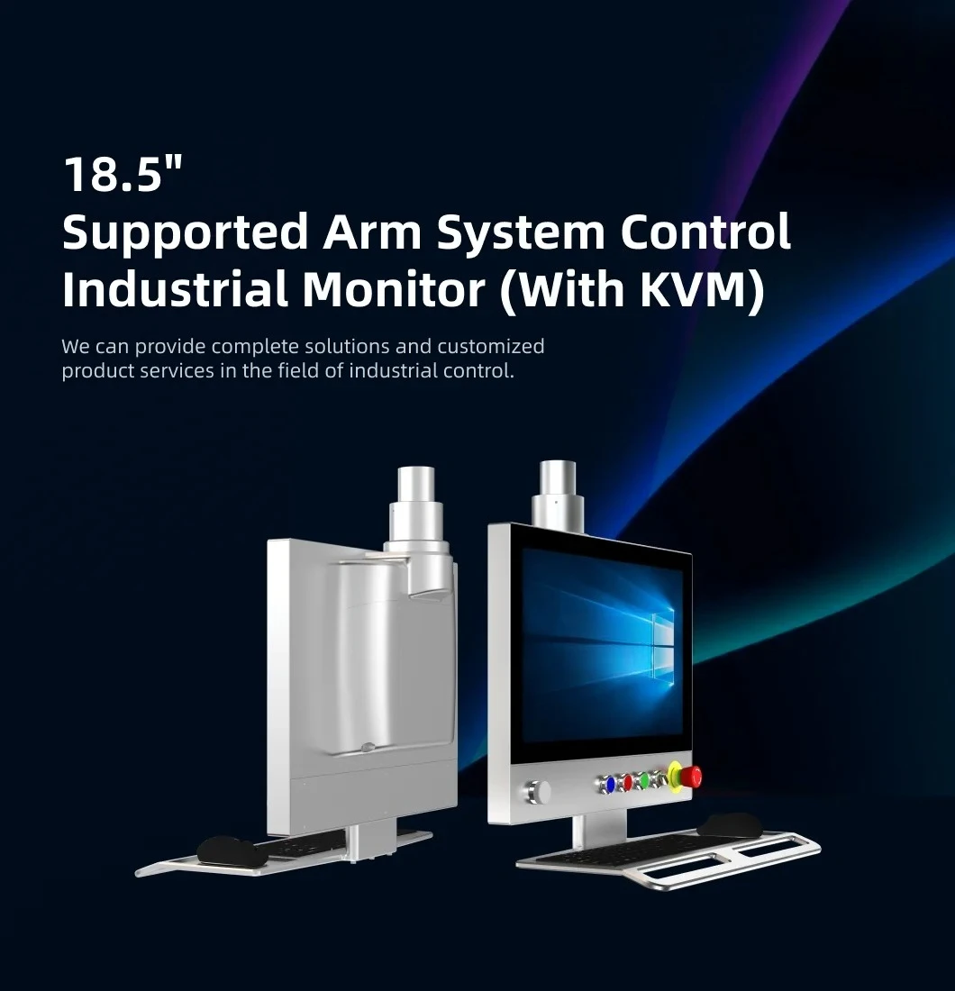 18.5 Inch IP65 Wall-Mounted Industrial LCD  Display Touch Screen USB HD  Industrial Front Panel