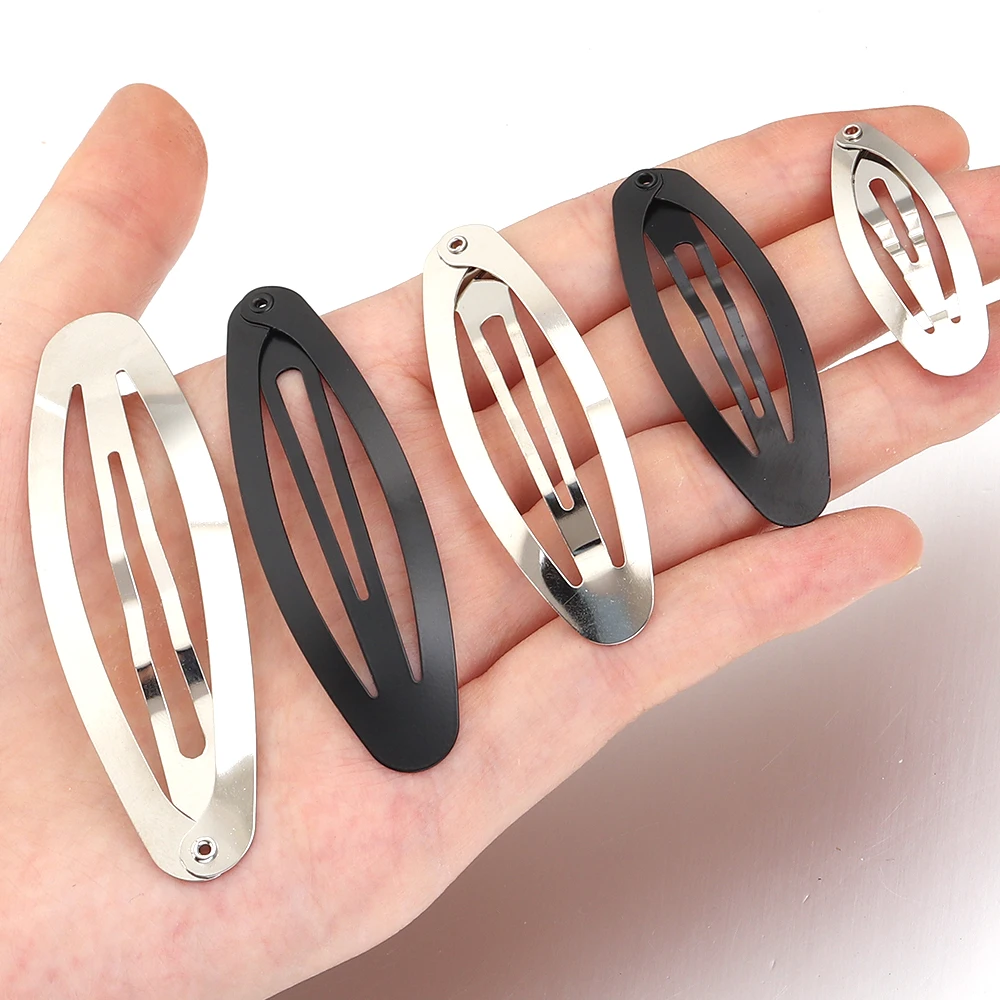 10 unids/pack de pinzas para el cabello BB ovaladas de hierro, pasadores de horquilla simples de 4-6cm para sombreros hechos a mano DIY, herramientas para el cabello, accesorios artesanales