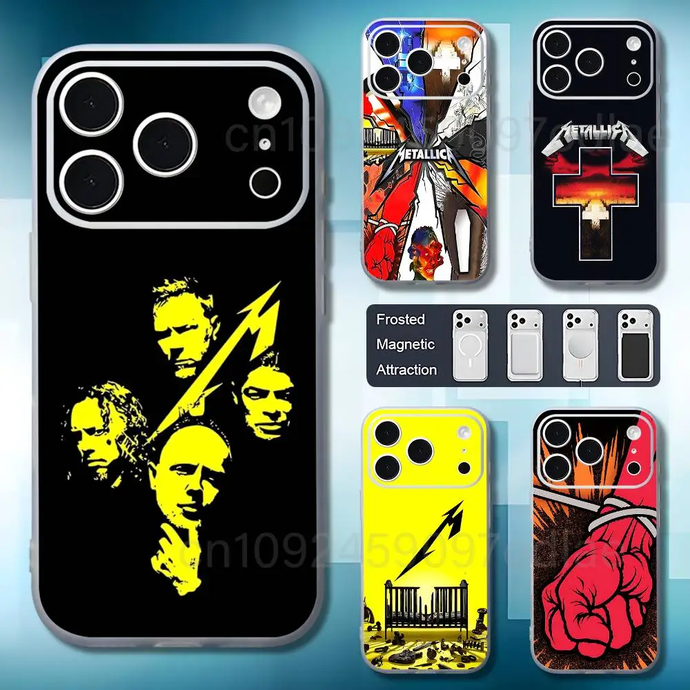 M-Metallicas 72 Seasons Phone Case For iPhone 15 16 12 14 18 13 17 11 Mini Plus Pro Max For Frosted Magnetic Clear