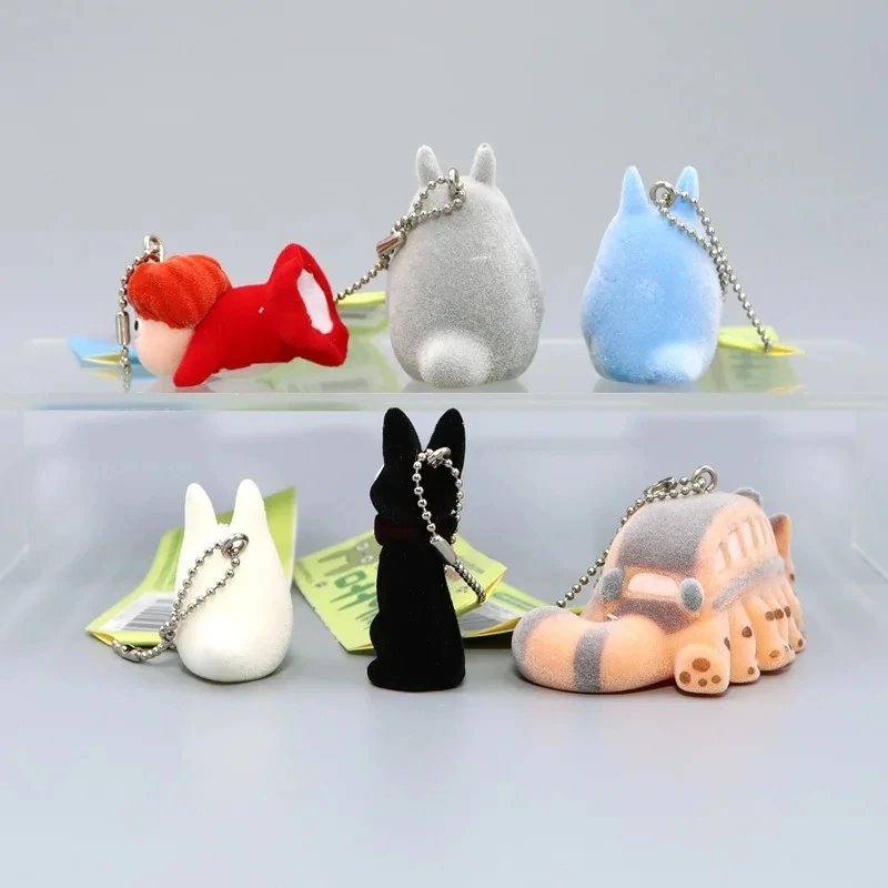 Hayao Miyazaki Anime Totoro Key Chain Kawaii Ponyo Dolls Backpack Pendant Car Keychain Accessory Decoration Children Girls Toys