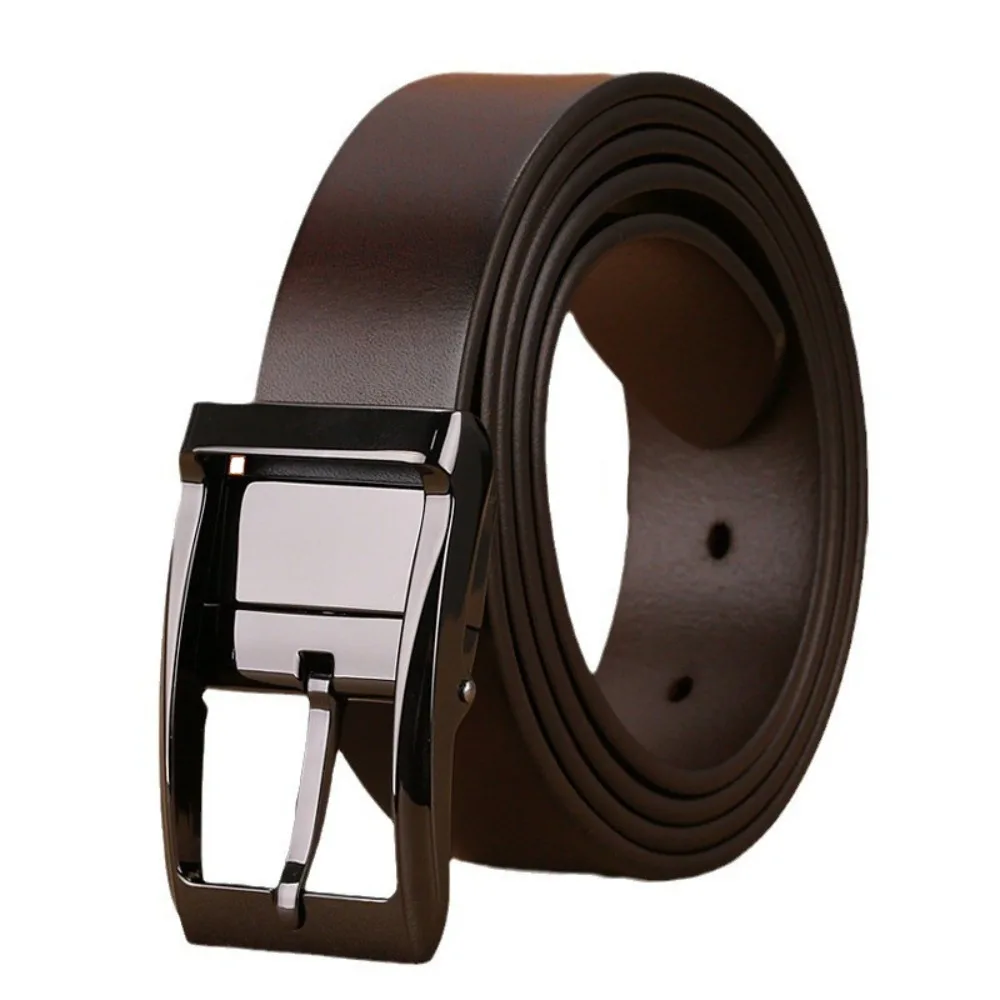 

Luxury Design Genuine Leather Belt Trendy Brand Versatile Pin Buckle Belt High-end Business Denim Belt For Man Women Unisex