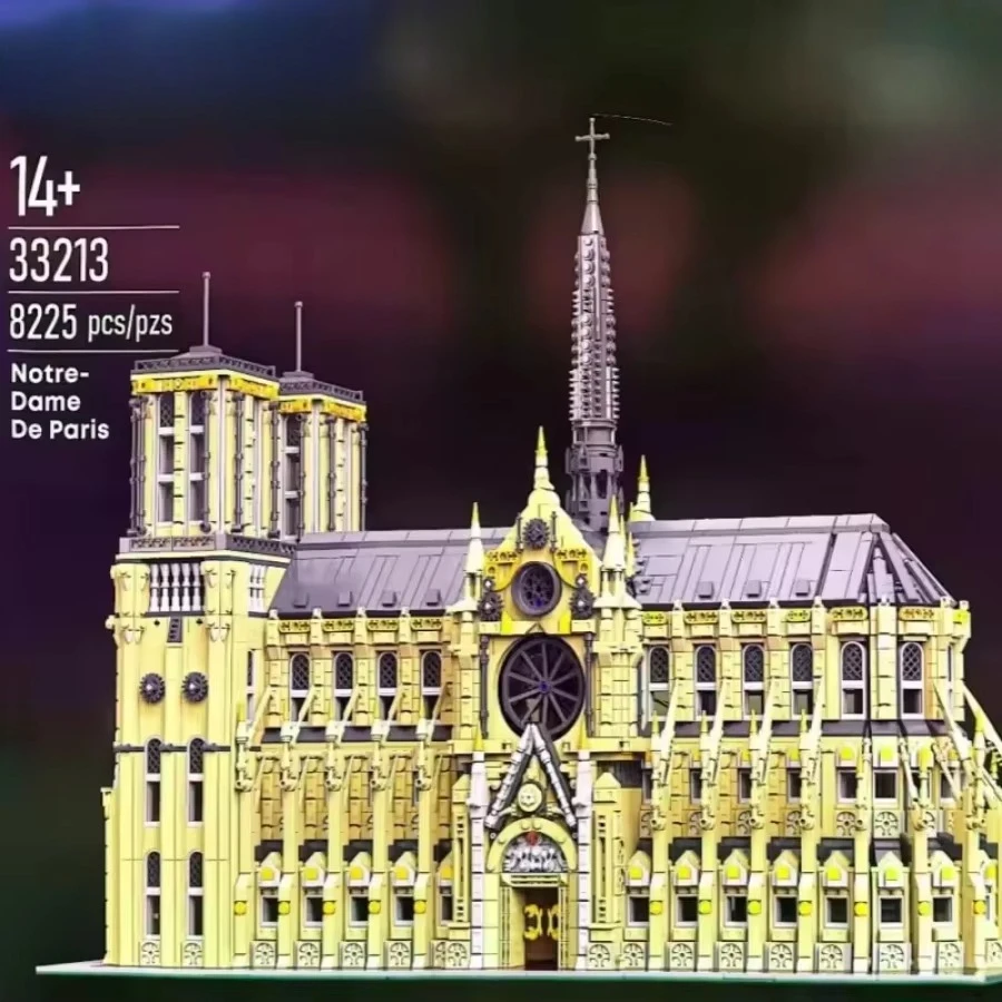 BaKa Street View Notre Dame De Paris 33213 Bricks Architecture Model Educational Toys for Gifts Building Blocks Sets 21061