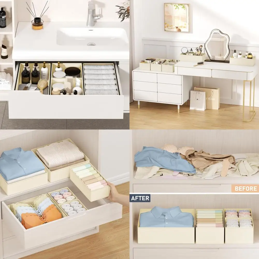 

Набор из 24 складных органайзеров для детских вещей и одежды для спальни, гардероба и детской комнаты