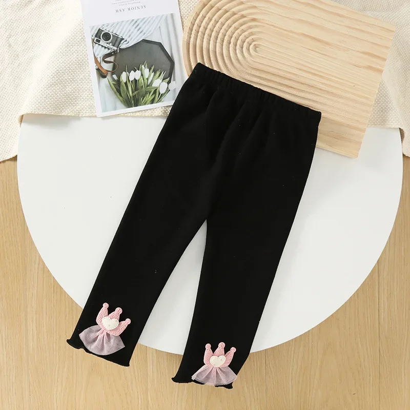 Girls thickened leggings winter cotton baby integrated fleece thermal pants children wear