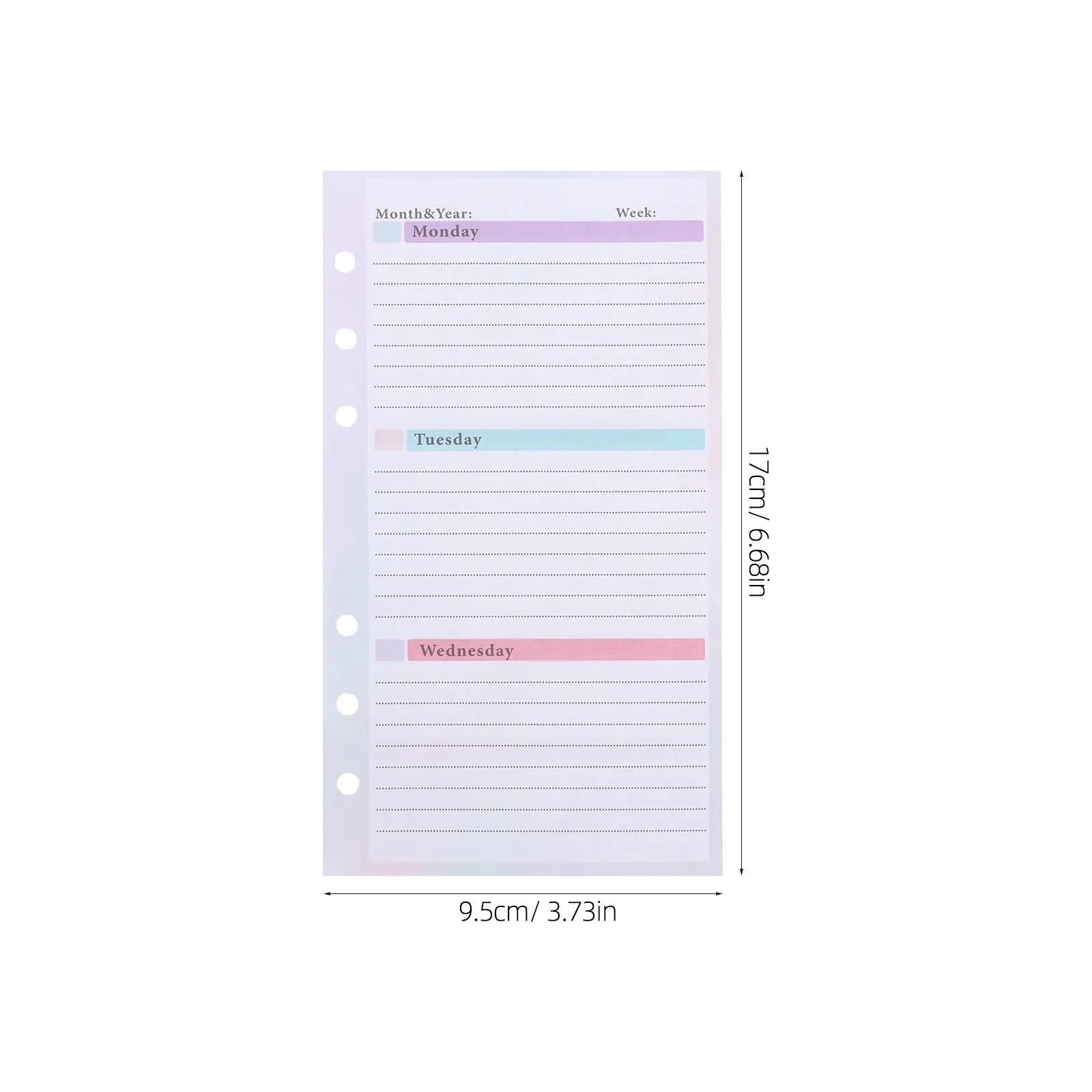 54Sheets Weekly Planner Notebook Undated Refillable Spiral Notepad for Work School Home Desk Accessories Office Supplies