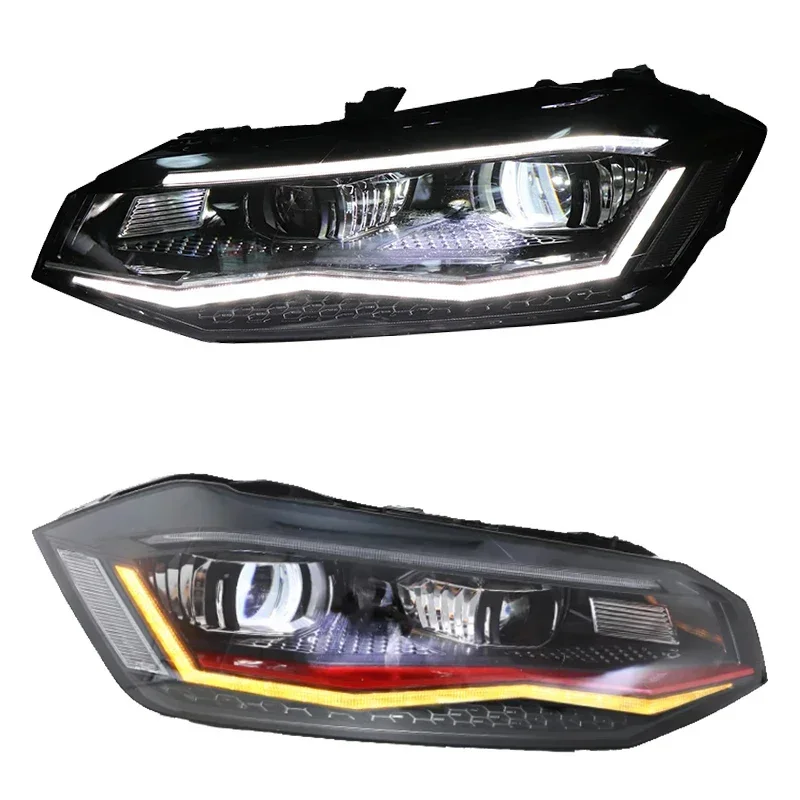 2PCS LED Headlight 2011-2018 Head Lamp Upgrade VW Polo MK6 Accessories Car Front Head Light Lamp Assembly car accessories