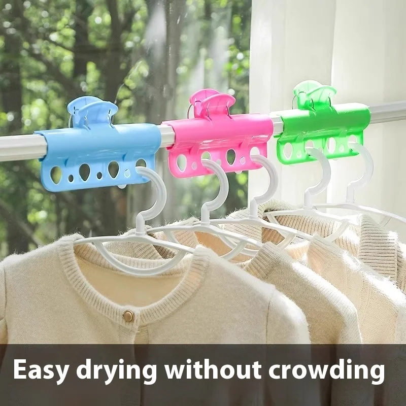 Clothes Drying Rod Windproof Clip Drying Rod Buckle Strong Hanger Fixer for Drying Quilts and Clothes Clips